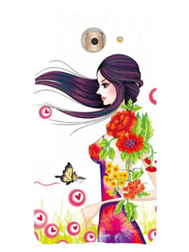Beautiful Girl With Flowers & Butterfly Mobile Cover
